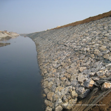 A parede de retenção da caixa de Gabion do controle da erosão revestiu / construção galvanizada revestida PVC de Gabion